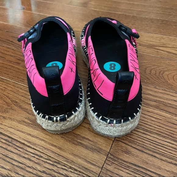 BNWT Kendall +‎ Kylie women’s  black and pink espadrilles in size 8 - Picture 4 of 12